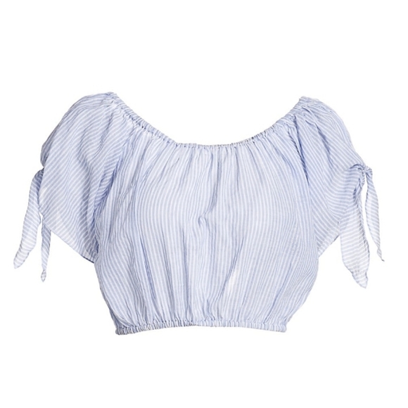 🔥🔥Onia Blue Bell French Stripe Colette Crop Top - Picture 11 of 13